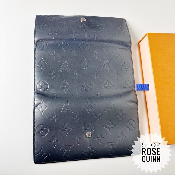 LOUIS VUITTON | All-Inclusive Blue Monogram Matte Tri-Fold Wallet (TH0052) - Picture 11 of 16